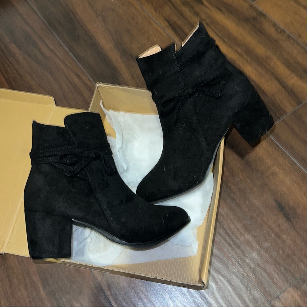 Black ankle boots